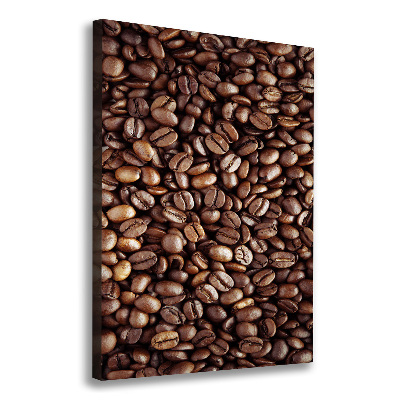 Tableau sur toile Grains de café noir