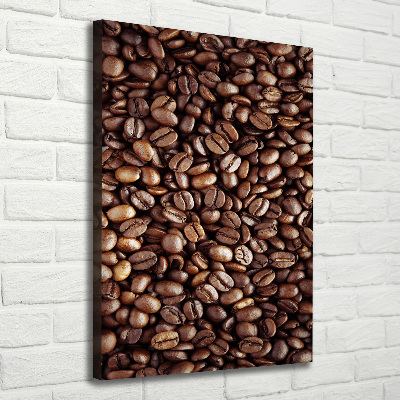 Tableau sur toile Grains de café noir