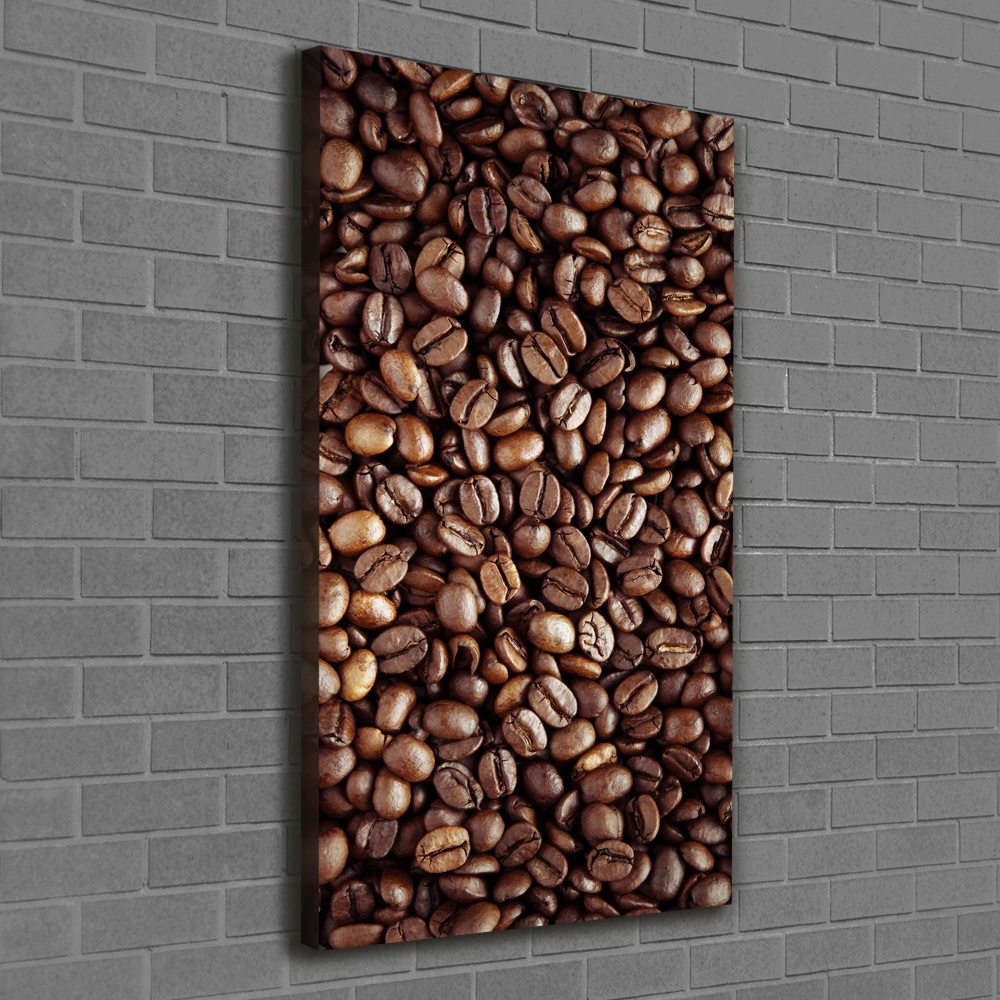 Tableau sur toile Grains de café noir