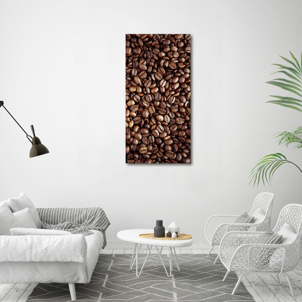 Tableau sur toile Grains de café noir