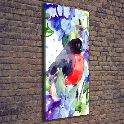 Tableau sur toile Oiseaux et fleurs