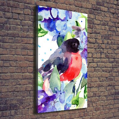 Tableau sur toile Oiseaux et fleurs