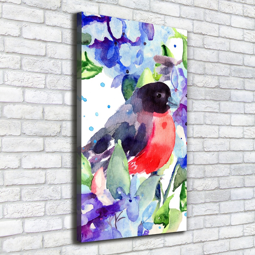 Tableau sur toile Oiseaux et fleurs