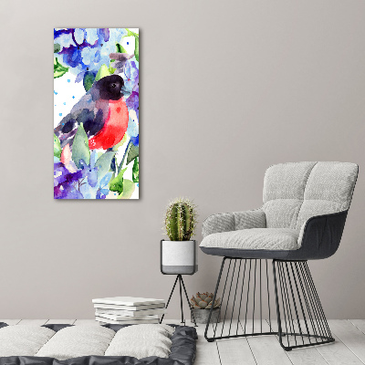 Tableau sur toile Oiseaux et fleurs