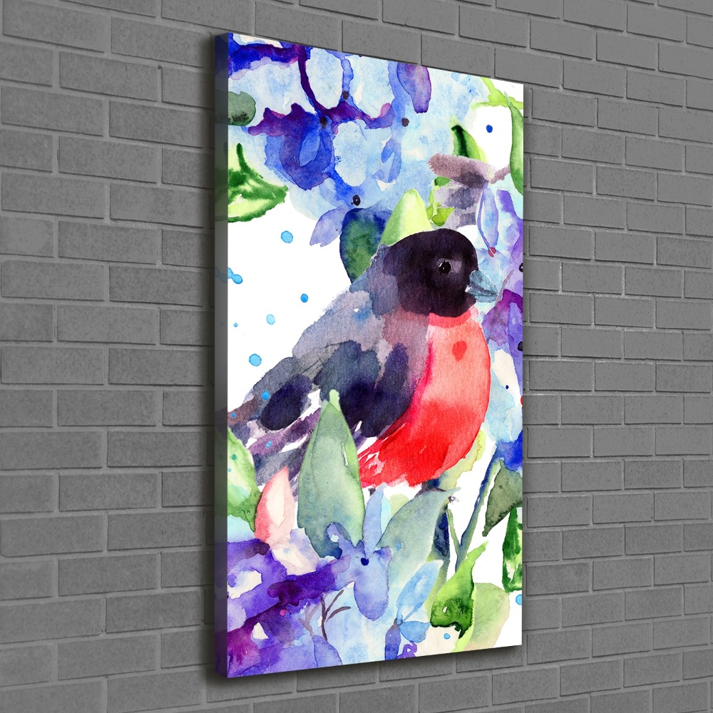 Tableau sur toile Oiseaux et fleurs