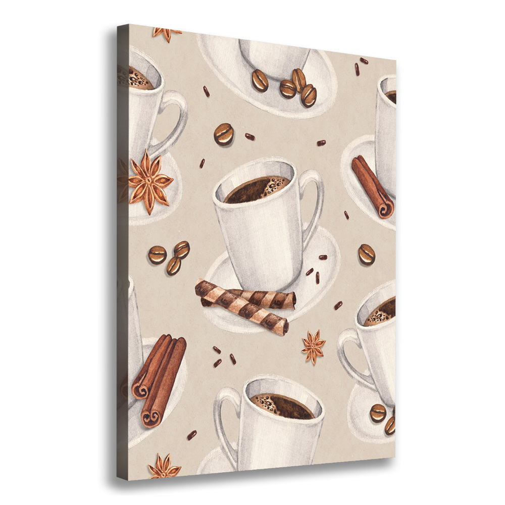 Tableau sur toile Une tasse de café aromatique