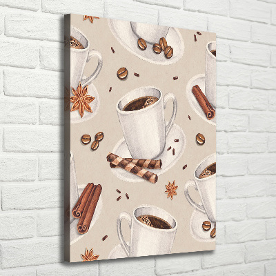 Tableau sur toile Une tasse de café aromatique