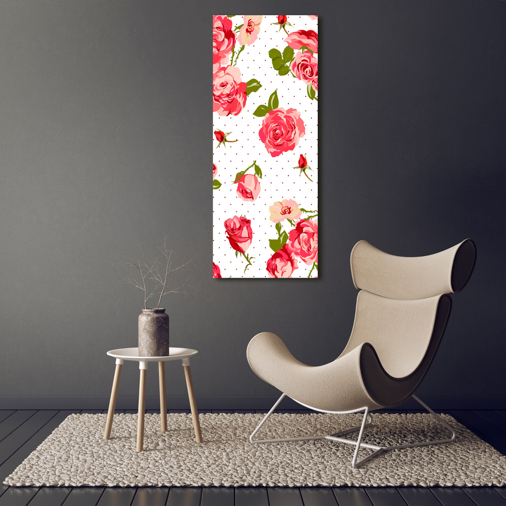 Tableau sur toile Roses sauvages