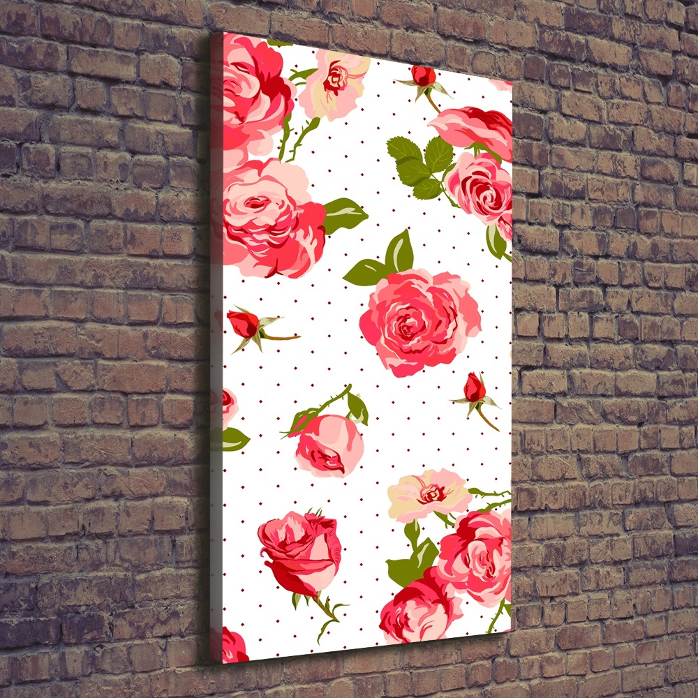 Tableau sur toile Roses sauvages