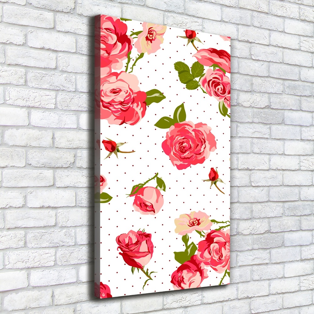 Tableau sur toile Roses sauvages