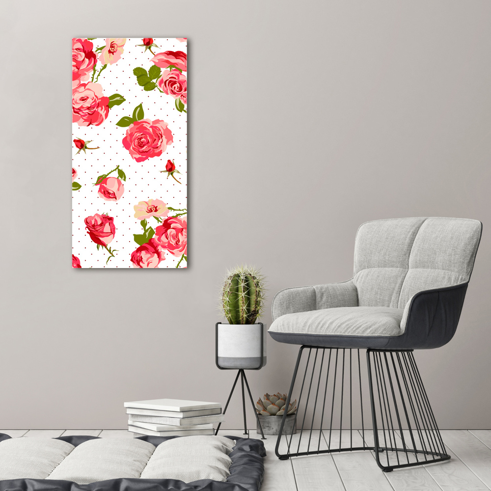 Tableau sur toile Roses sauvages