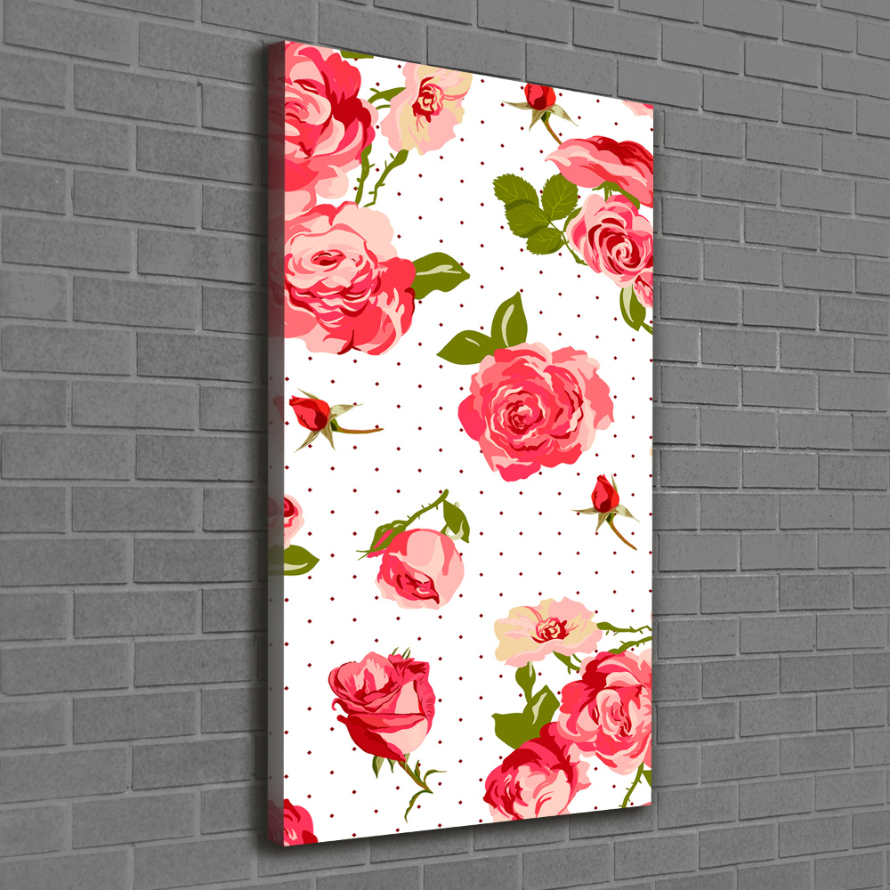 Tableau sur toile Roses sauvages