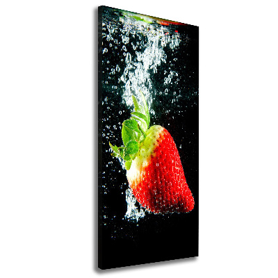 Tableau imprimé sur toile Fraise sous l'eau