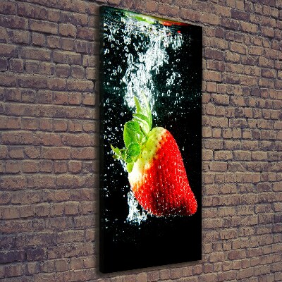 Tableau imprimé sur toile Fraise sous l'eau