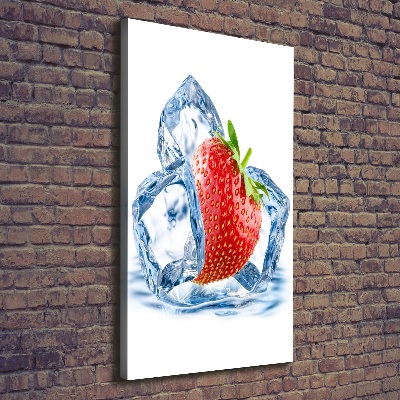 Tableau toile imprimée Fraise et glace