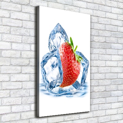 Tableau toile imprimée Fraise et glace