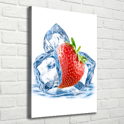 Tableau toile imprimée Fraise et glace