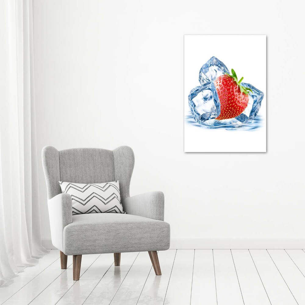 Tableau toile imprimée Fraise et glace