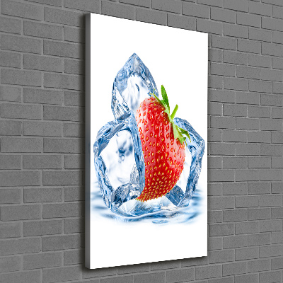 Tableau toile imprimée Fraise et glace