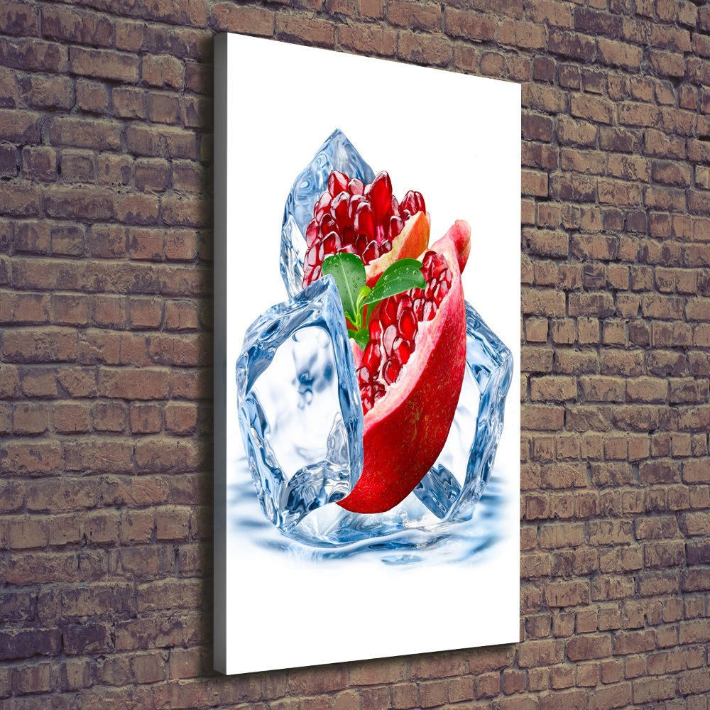 Tableau toile imprimée Grenade et glace