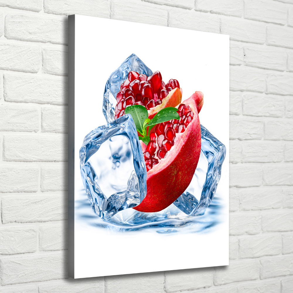 Tableau toile imprimée Grenade et glace