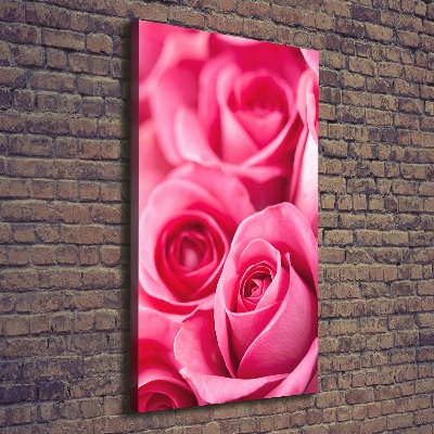 Tableau mural sur toile Roses roses