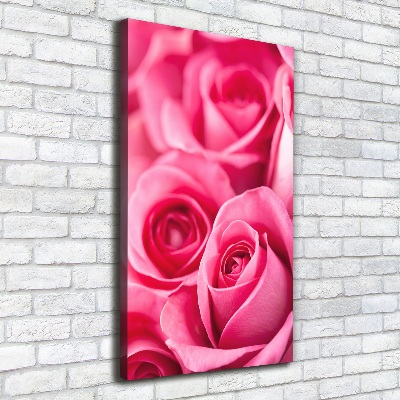 Tableau mural sur toile Roses roses