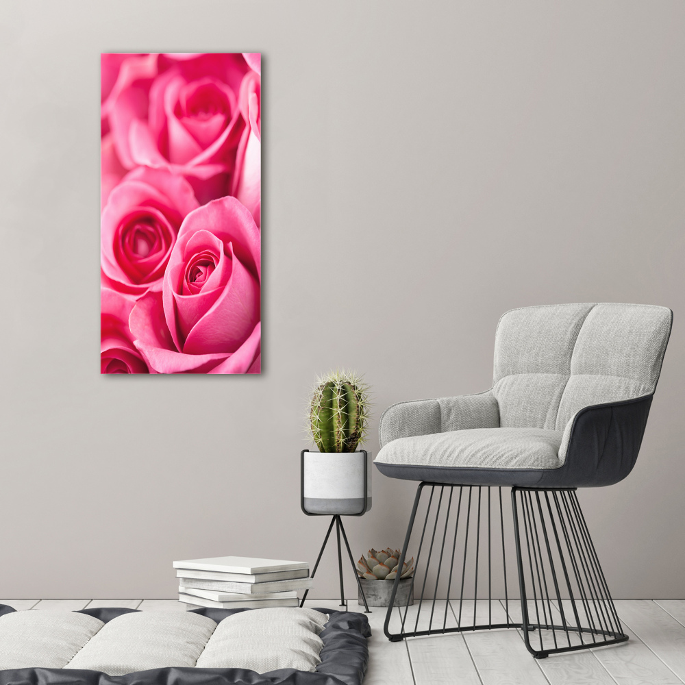 Tableau mural sur toile Roses roses