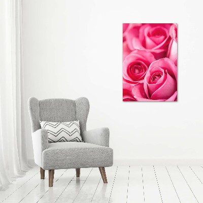 Tableau mural sur toile Roses roses