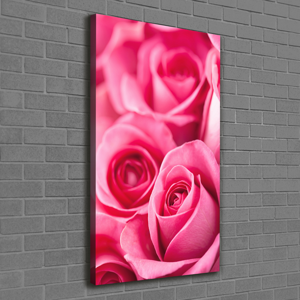 Tableau mural sur toile Roses roses