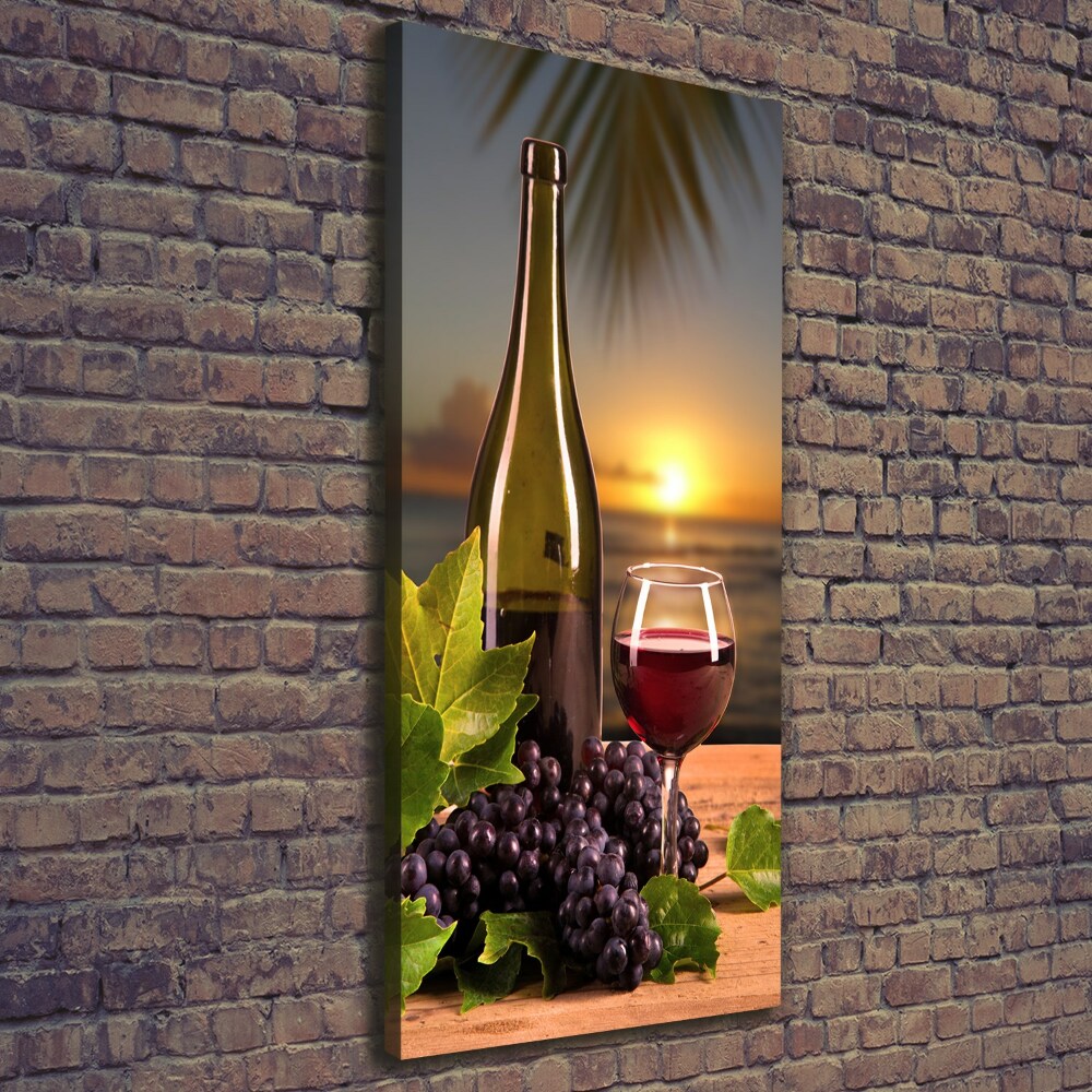 Tableau mural sur toile Raisins et vin