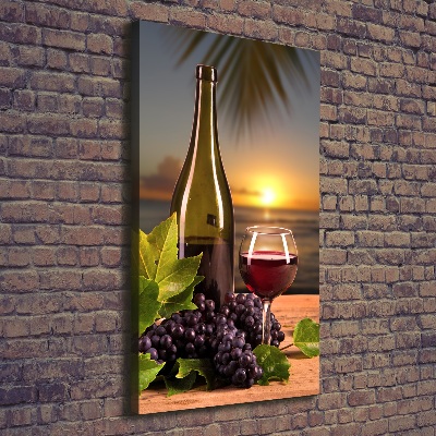 Tableau mural sur toile Raisins et vin