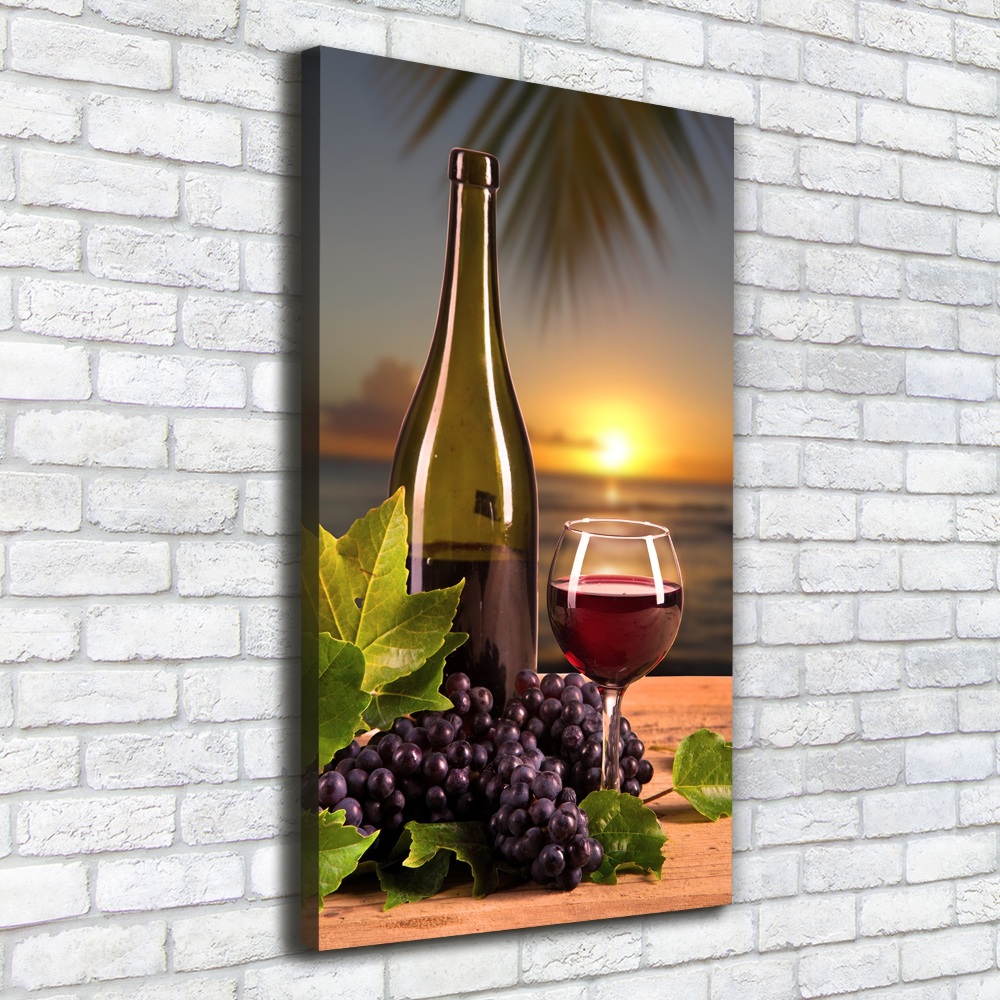 Tableau mural sur toile Raisins et vin