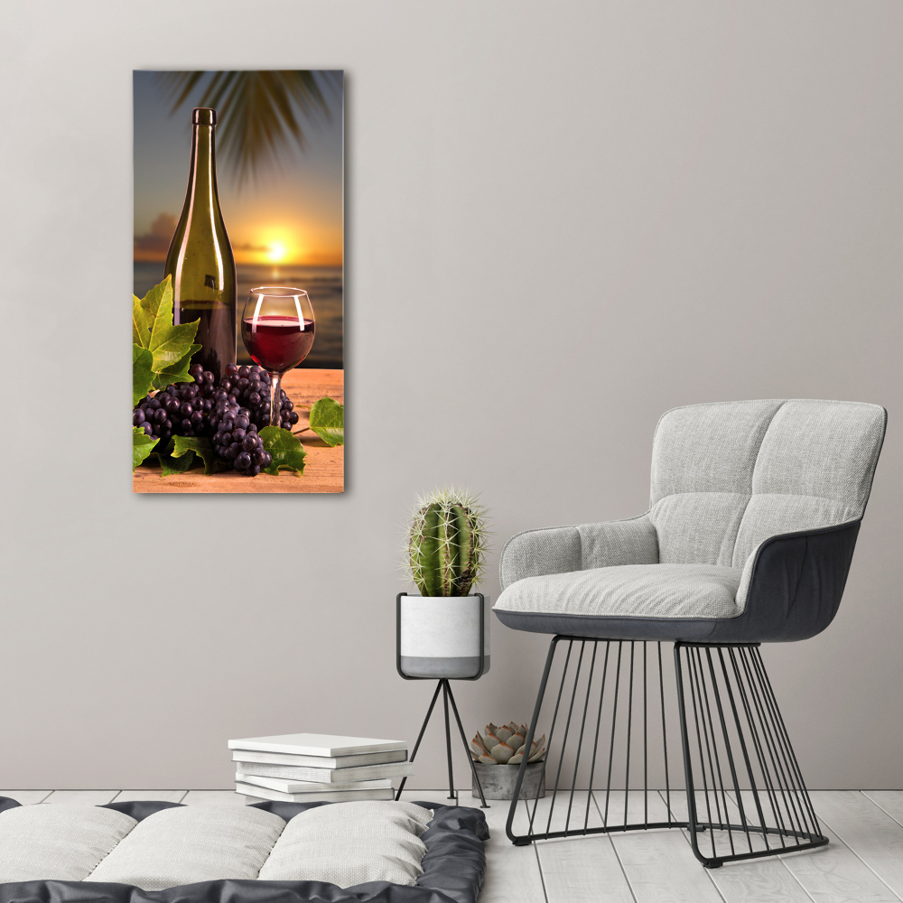 Tableau mural sur toile Raisins et vin