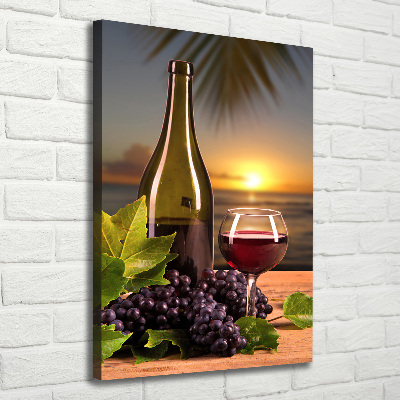 Tableau mural sur toile Raisins et vin