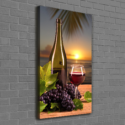 Tableau mural sur toile Raisins et vin