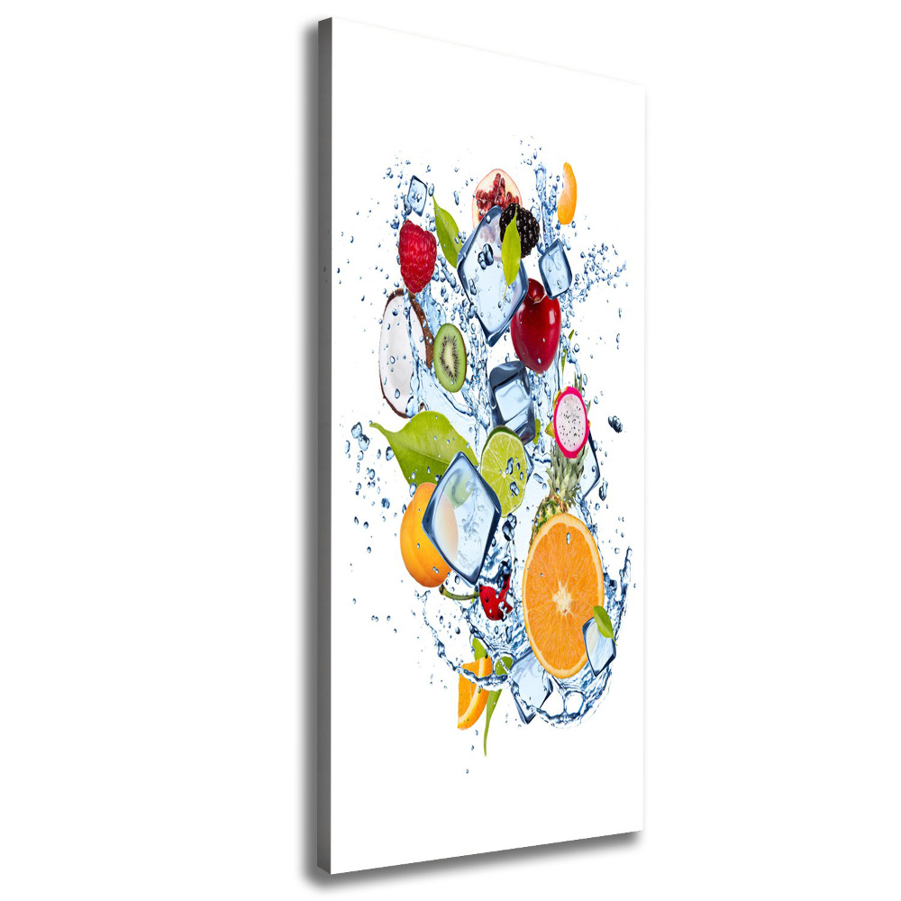 Tableau toile imprimée Fruits et glace