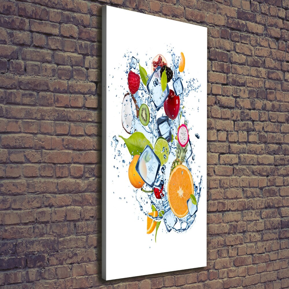 Tableau toile imprimée Fruits et glace