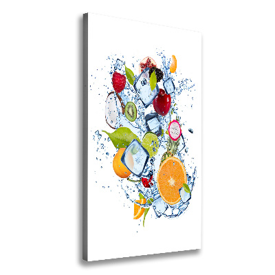 Tableau toile imprimée Fruits et glace