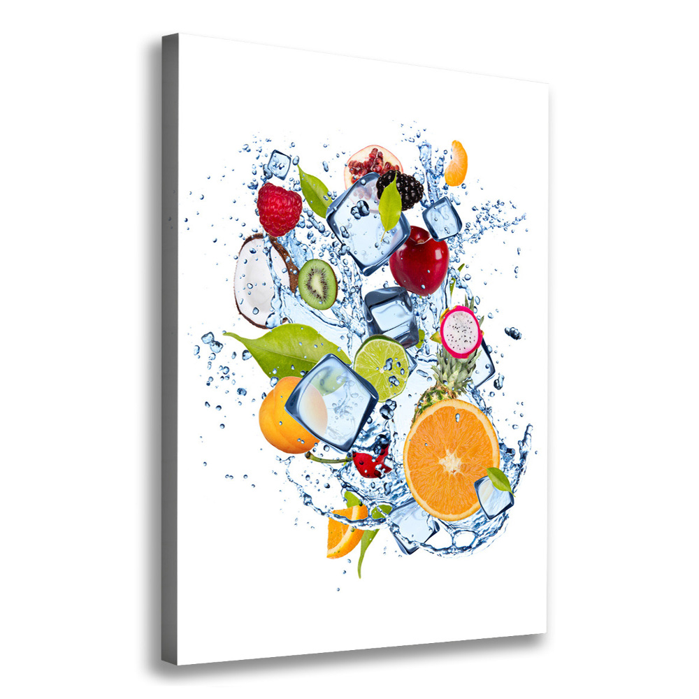 Tableau toile imprimée Fruits et glace