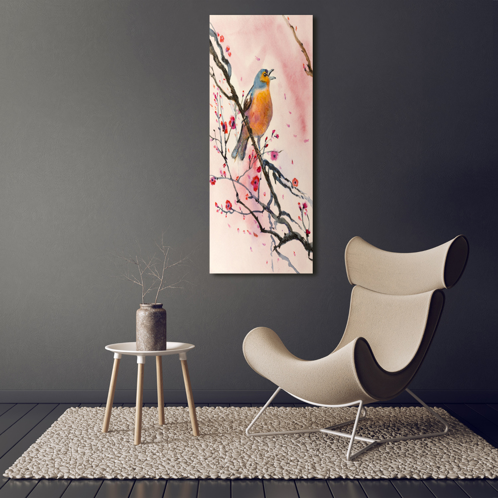 Tableau photo sur toile Oiseau sur une branche