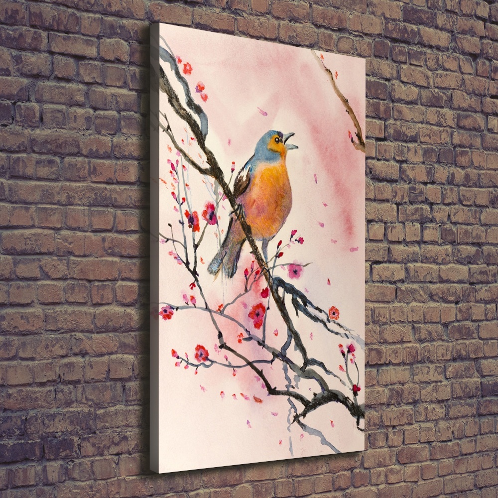 Tableau photo sur toile Oiseau sur une branche