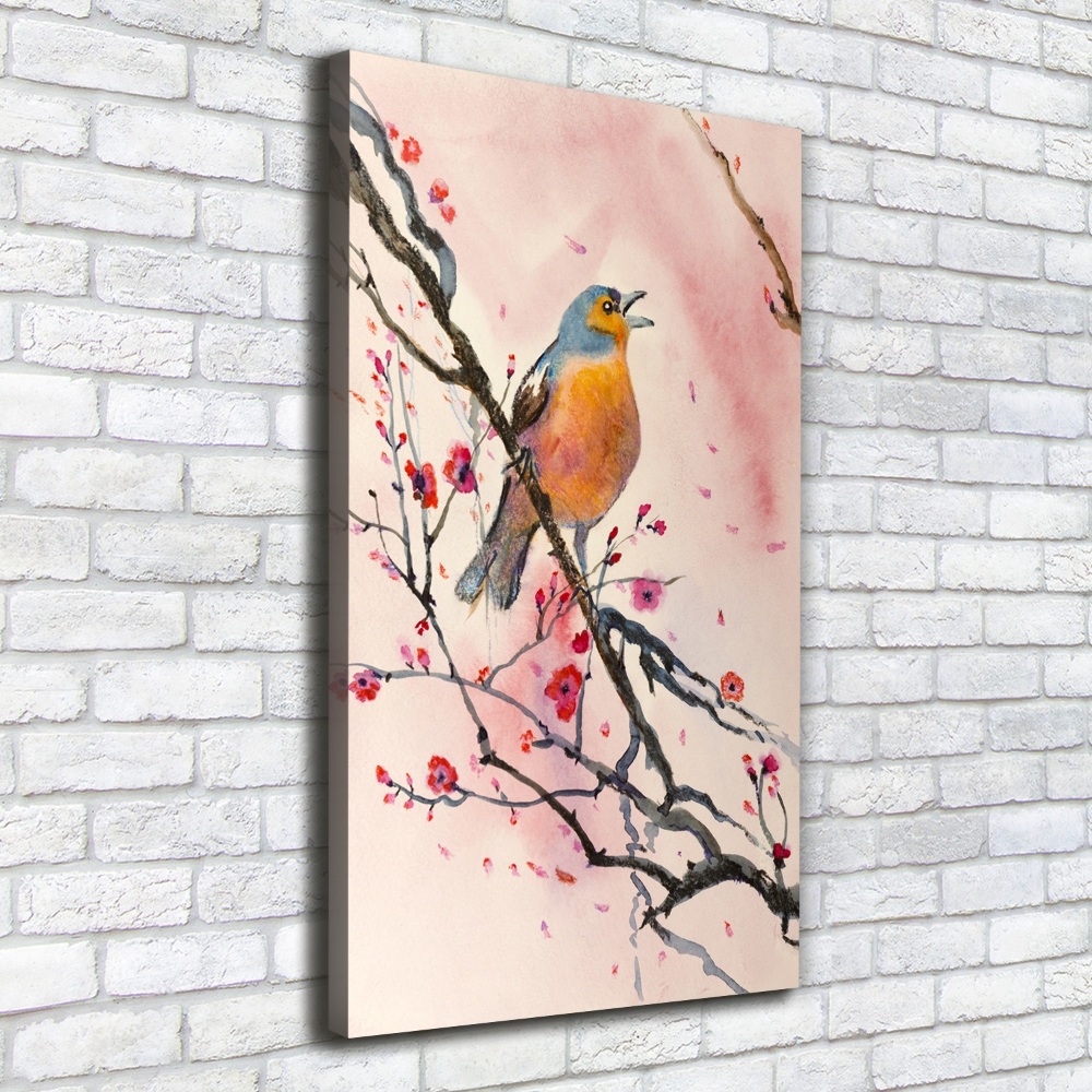 Tableau photo sur toile Oiseau sur une branche