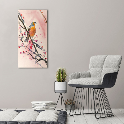 Tableau photo sur toile Oiseau sur une branche