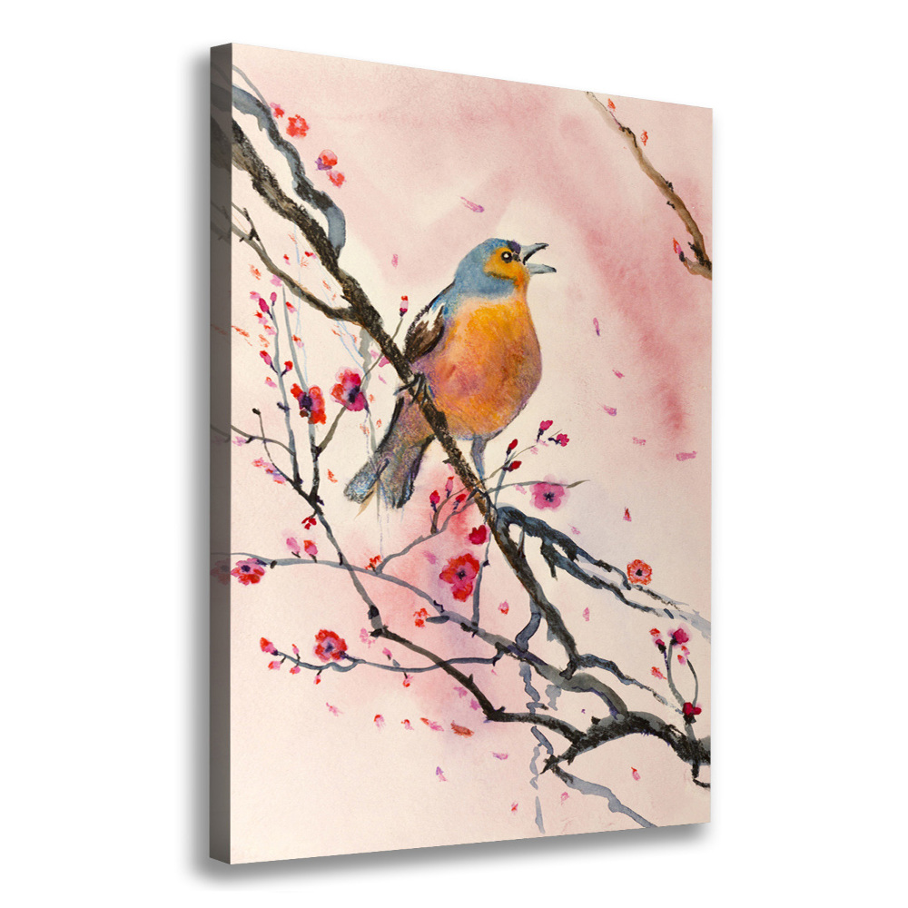 Tableau photo sur toile Oiseau sur une branche