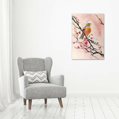 Tableau photo sur toile Oiseau sur une branche