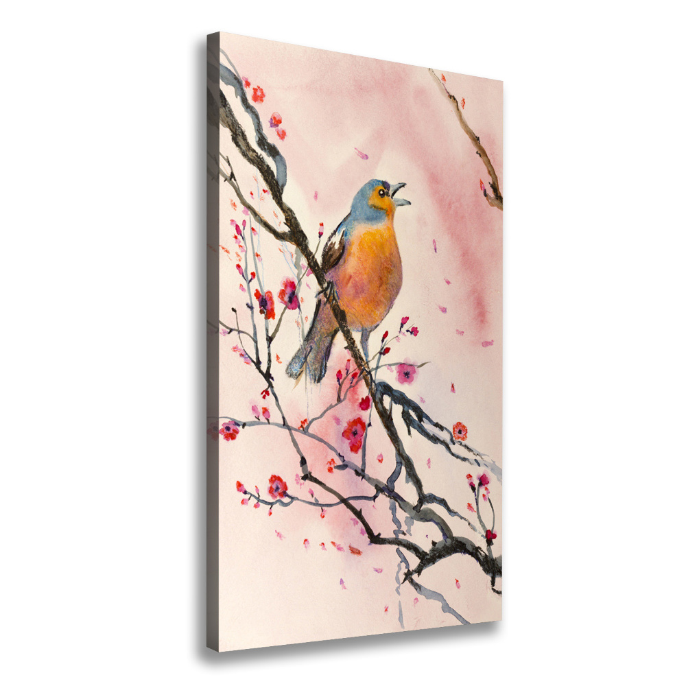 Tableau photo sur toile Oiseau sur une branche