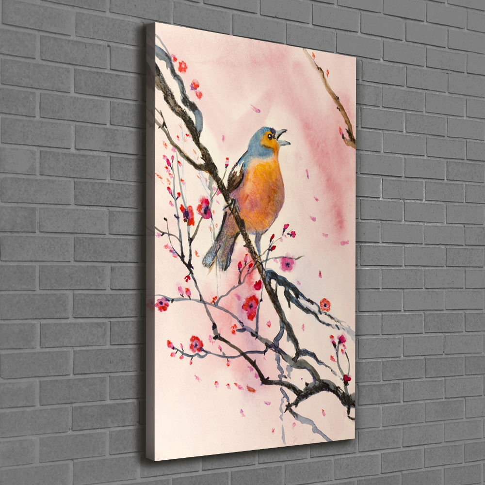 Tableau photo sur toile Oiseau sur une branche