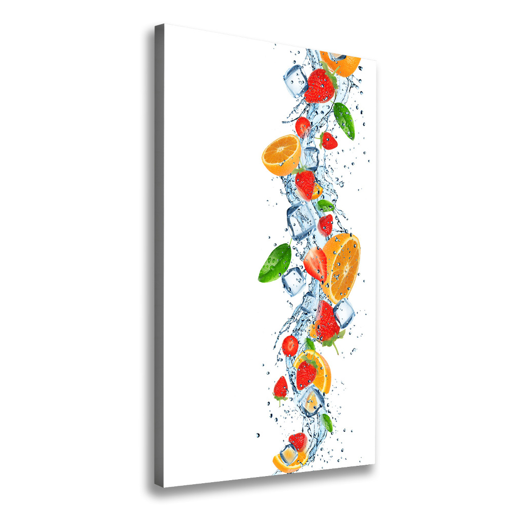 Tableau imprimé sur toile Fruits et glace