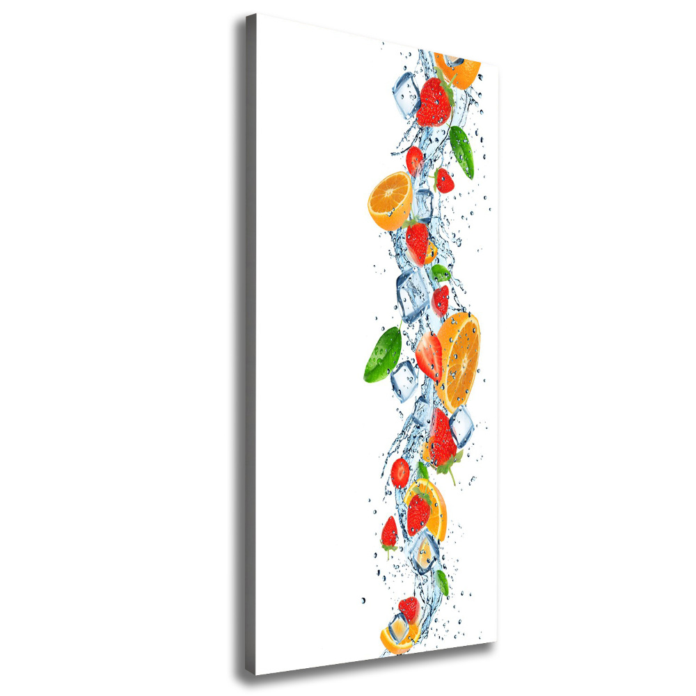 Tableau imprimé sur toile Fruits et glace